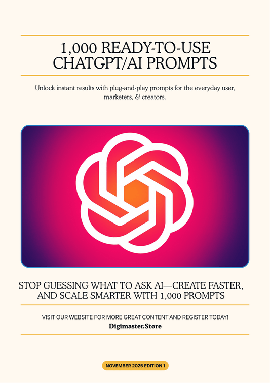 1,000 Ready - to - Use ChatGPT/AI Prompts - Digimaster.store all_images 1,000 Ready - to - Use ChatGPT/AI Prompts