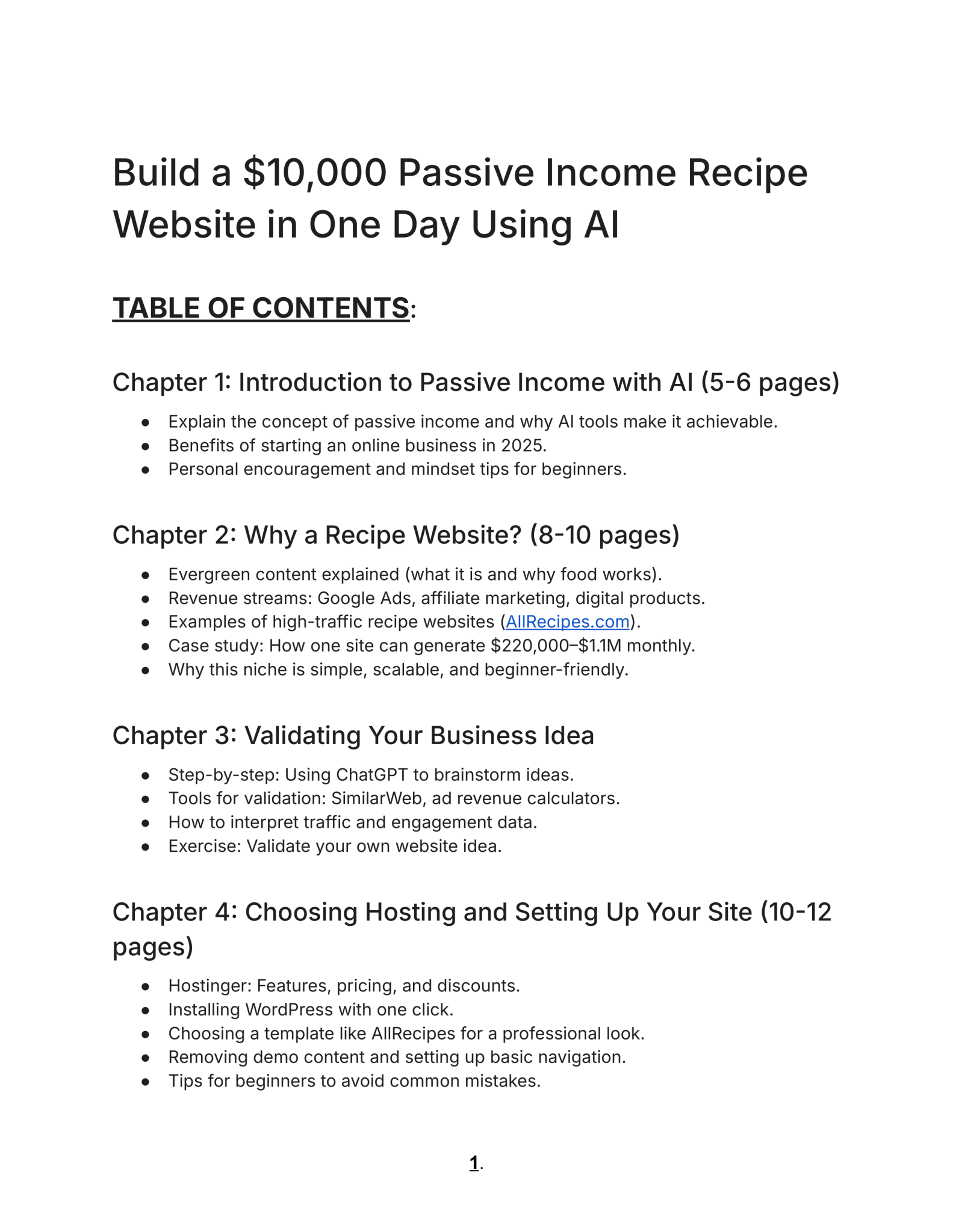 Build a $10,000 Passive Income Recipe Website in One Day Using AI - Digimaster.store all_images Build a $10,000 Passive Income Recipe Website in One Day Using AI